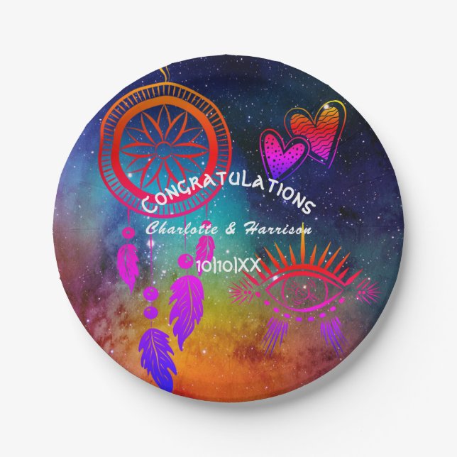 Wiccan Magic Ungewöhnliche Hochzeit Pappteller (Vorderseite)