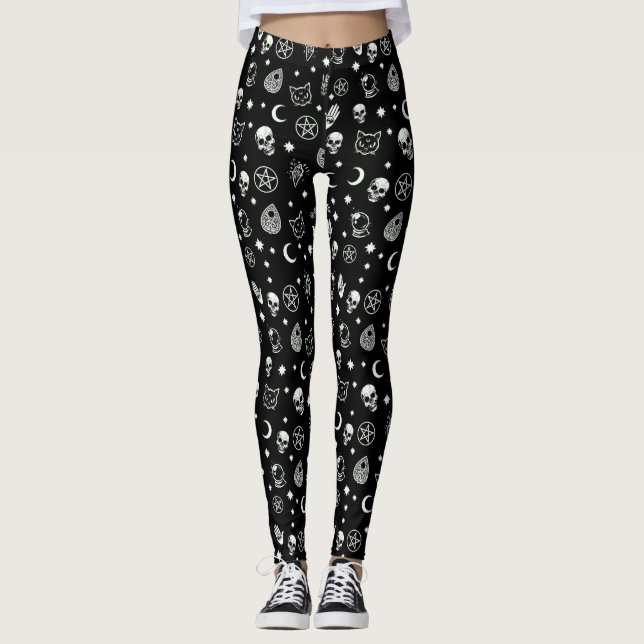 Wiccan Muster-Leggings Leggings (Vorderseite)