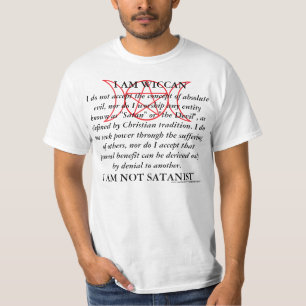 Wiccan, nicht Satanist T-Shirt