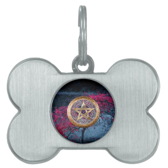 Wiccan Pagan Pentagram Alter Cloth Tiermarke (Vorderseite)