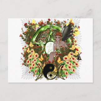 Wiccan Pagan Pentagramm Triple Moon Series 6 Postkarte