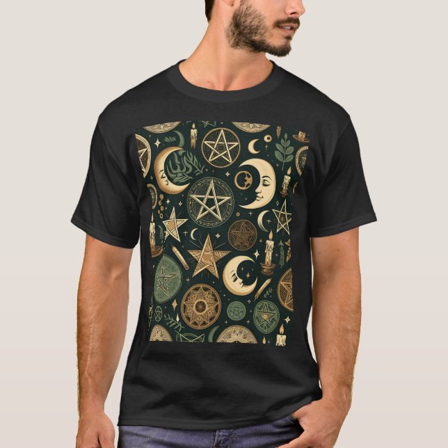 Wiccan Pattern 2 T-Shirt (Vorderseite)