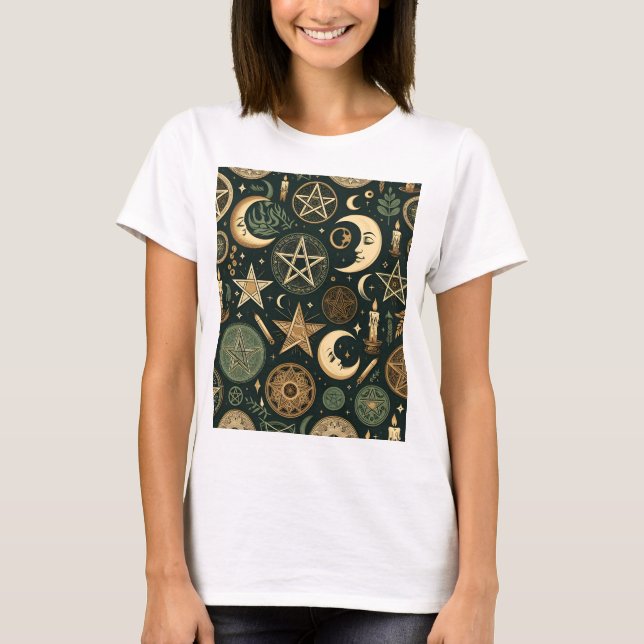 Wiccan Pattern 2 T-Shirt (Vorderseite)