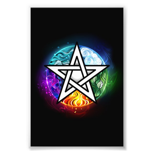 Wiccan pentagram fotodruck (Vorne)