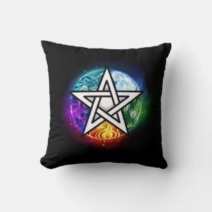 Wiccan pentagram kissen