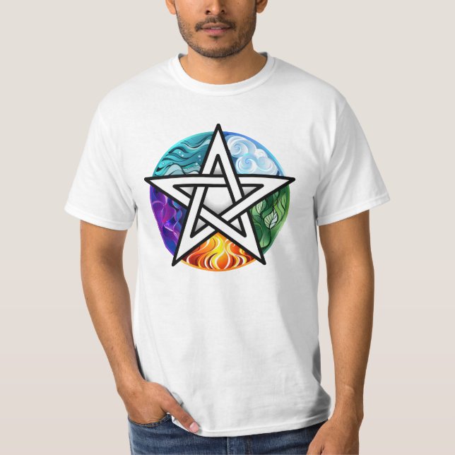 Wiccan pentagram T-Shirt (Vorderseite)