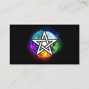 Wiccan pentagram visitenkarte
