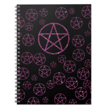 Wiccan Pink Pentagramm Journal 80 Lined Pages