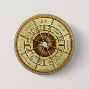 Wiccan Rad des Jahres Button