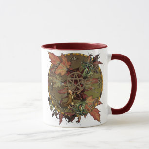 Wiccan Rad mit der Pentagramm-Tasse Tasse