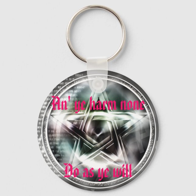 Wiccan Rede Key Chain Schlüsselanhänger (Vorderseite)