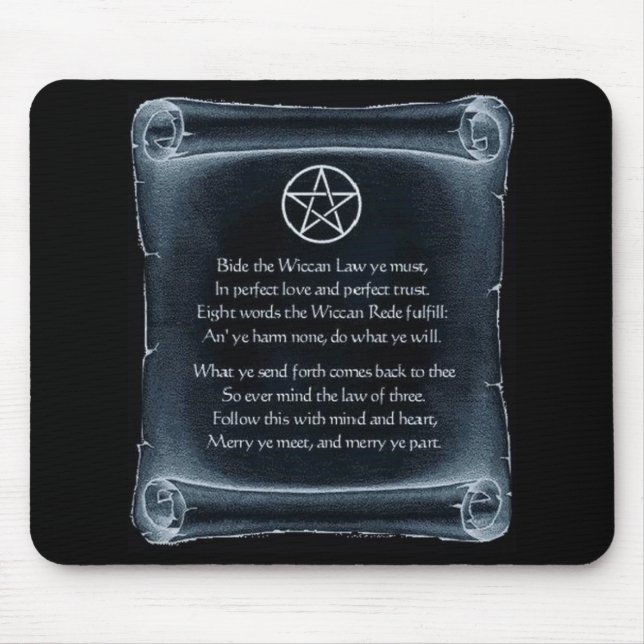 Wiccan Rede Mousepad (Vorne)