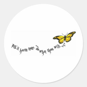 Wiccan rede runder aufkleber