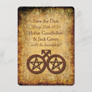 Wiccan rustikales Save the Date