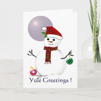 Wiccan Snowman - Weihnachten-Karte Feiertagskarte