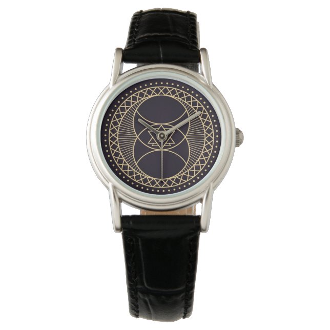 Wiccan-Symbol Armbanduhr (Vorderseite)