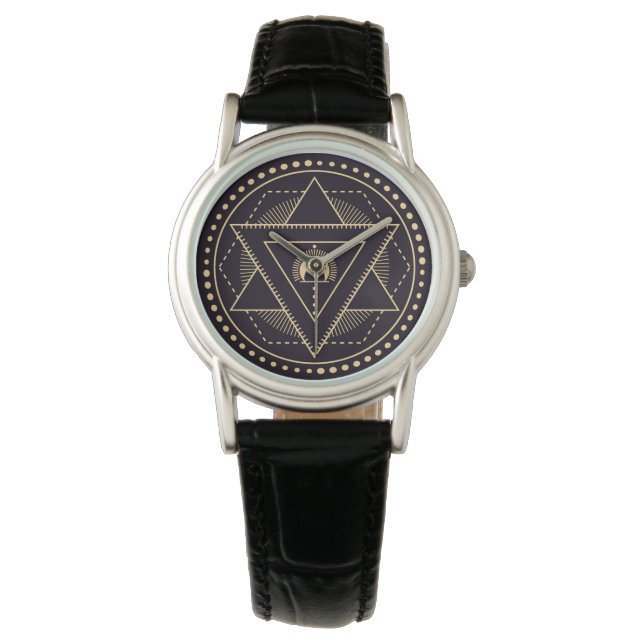 Wiccan-Symbol Armbanduhr (Vorderseite)