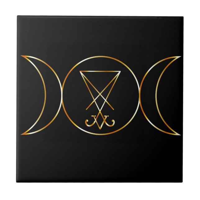 Wiccan Symbol, dreifache Göttin Fliese (Vorderseite)