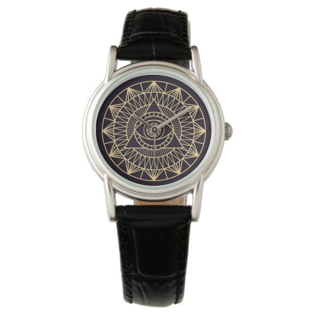 Wiccan Symbols Armbanduhr (Vorderseite)