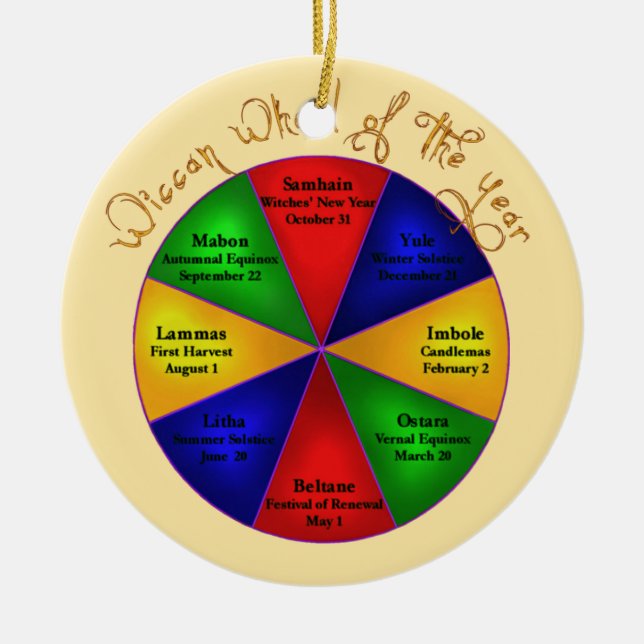 Wiccan Wheel of the Year Ornament (Vorne)