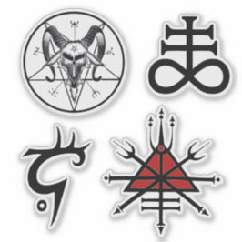 Wiccan Witchcraft Alchemy Dark Powers Aufkleber