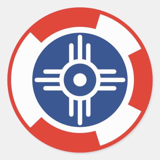 Wichita Air Squadron Roundel Runder Aufkleber (Vorderseite)