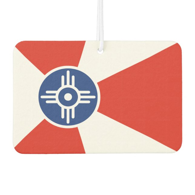 Wichita-Flagge Autolufterfrischer (Vorderseite)