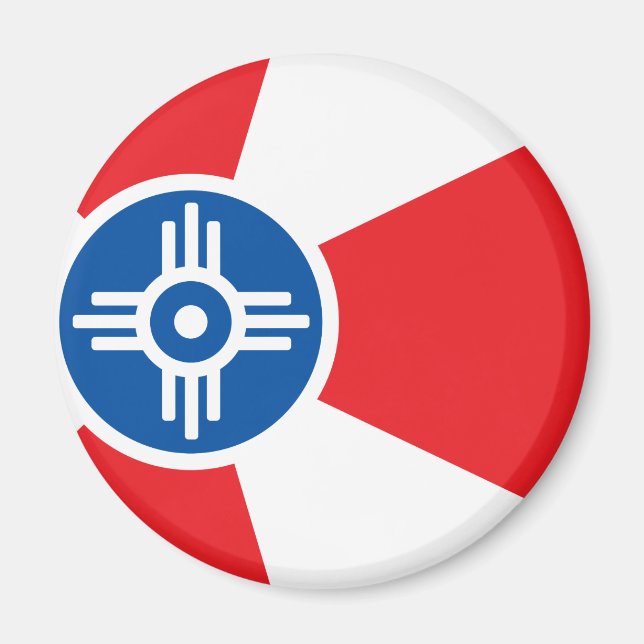 Wichita-Flagge Magnet (Vorne)