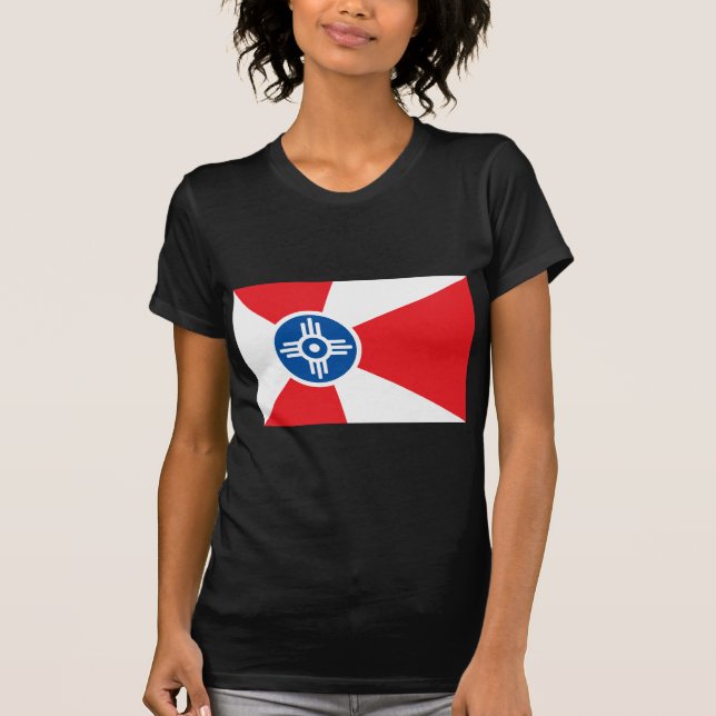Wichita-Flagge T-Shirt (Vorderseite)