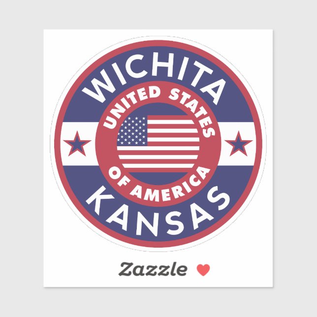 WICHITA, Kansas Aufkleber (Blatt)