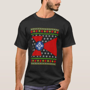 Wichita Kansas Flag Weihnachten hässlich Essential T-Shirt