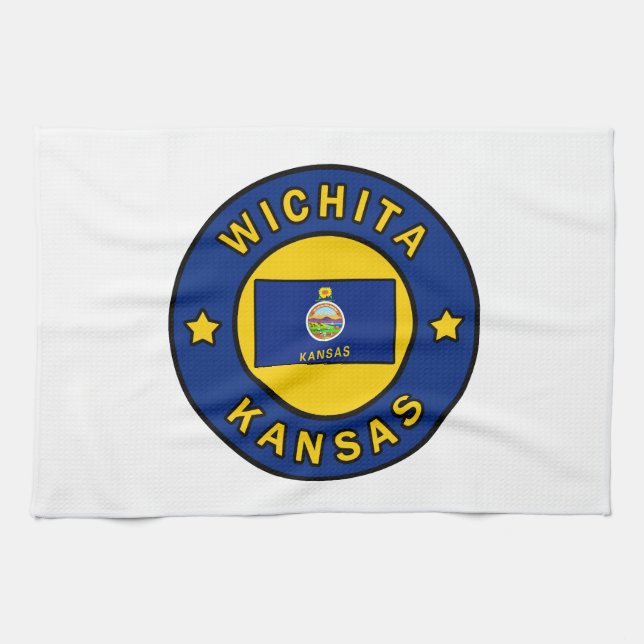 Wichita Kansas Geschirrtuch (Horizontal)