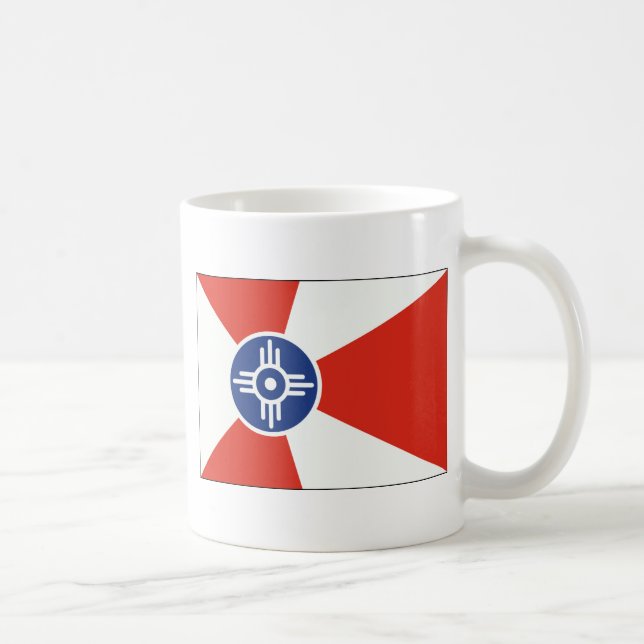 Wichita Kansas ICT Flag Kaffeetasse (Rechts)