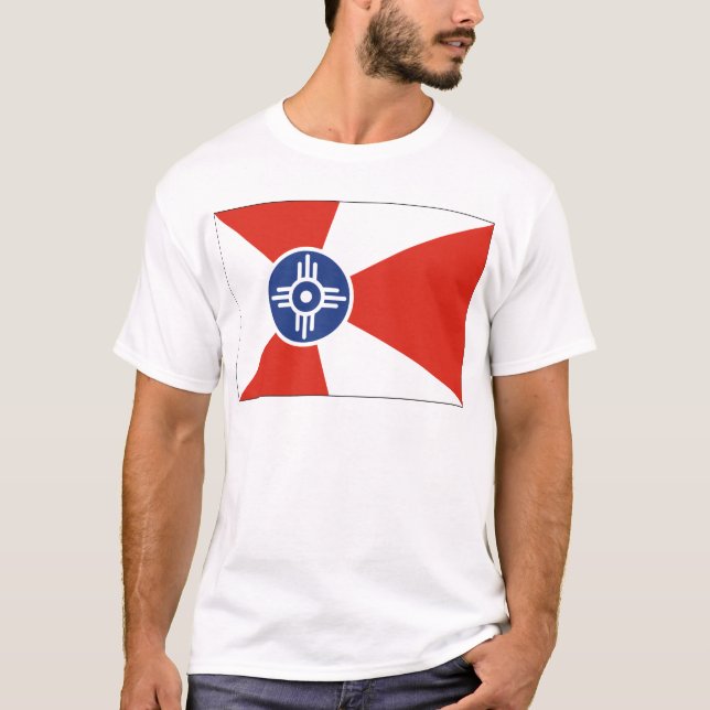 Wichita Kansas ICT Flag T-Shirt (Vorderseite)