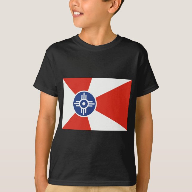 Wichita Kansas ICT Flag T-Shirt (Vorderseite)