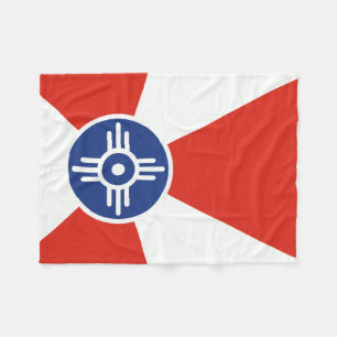 Wichita Kansas IuK-Flagge Fleecedecke