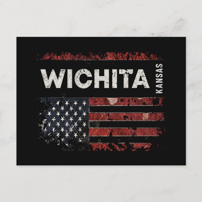 Wichita Kansas Postkarte (Vorderseite)
