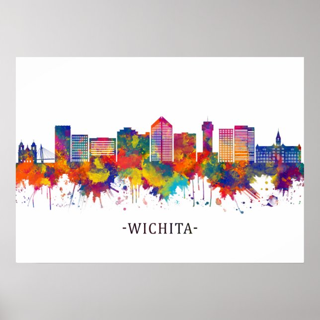Wichita Kansas Skyline Poster (Vorne)