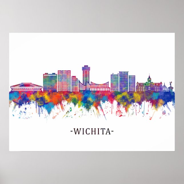 Wichita Kansas Skyline Poster (Vorne)