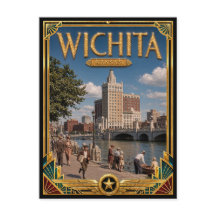Wichita Kansas Vintage Art Deco Golden Age
