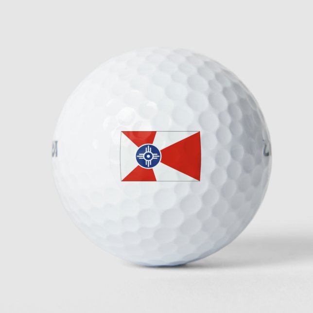 Wichita KS ICT Flag Golfball (Vorderseite)