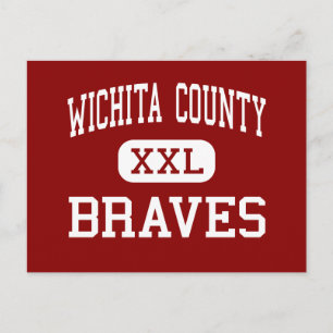 Wichita Landkreis - Braves - Junior - Leoti Kansas Postkarte