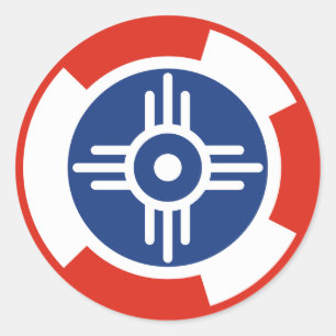 Wichita-Luft-Geschwader Roundel Runder Aufkleber