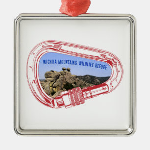 Wichita Mountains Climbing Carabiner Ornament Aus Metall
