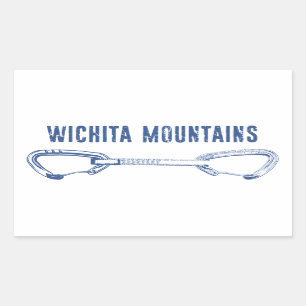 Wichita Mountains Rock Climbing Quickziehung Rechteckiger Aufkleber