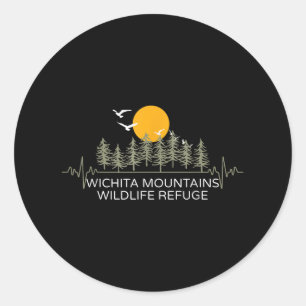 Wichita Mountains Wildlife Refuge Heartbeat Camper Runder Aufkleber
