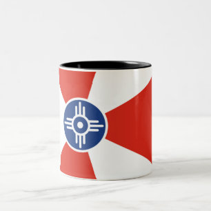 Wichita-Stadtflagge Zweifarbige Tasse