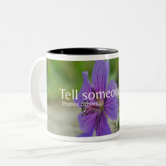 Wichtig: Inspirier und Auftrieb Zweifarbige Tasse