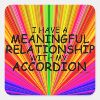 Wichtige Beziehung Accordion Square Sticker
