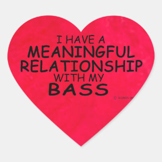 Wichtige Beziehung Bass Heart Sticker